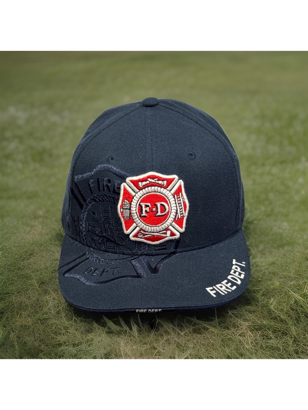 Fire Department Extinguisher 🧯 Embroidered Fire Fighters Blue Baseball Cap